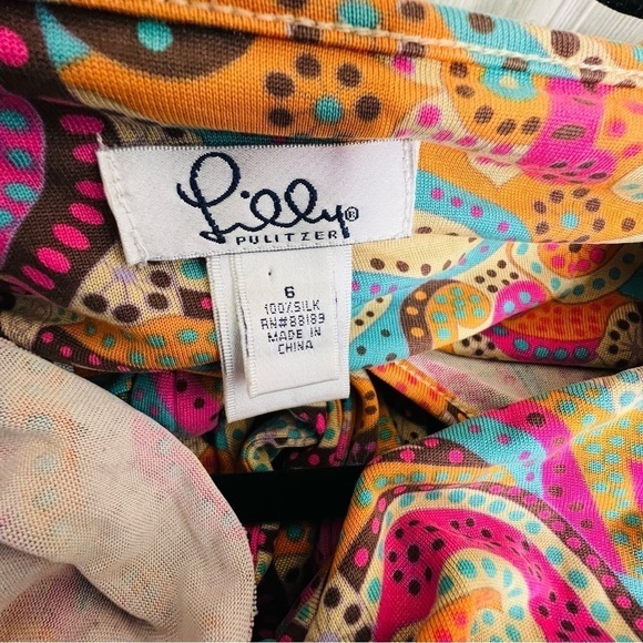 Lilly Pulitzer Vintage Silk Paisley Dress - Picture 6 of 7
